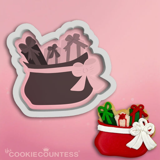Santa Presents Bag Cookie Cutter STL - The Cookie Countess