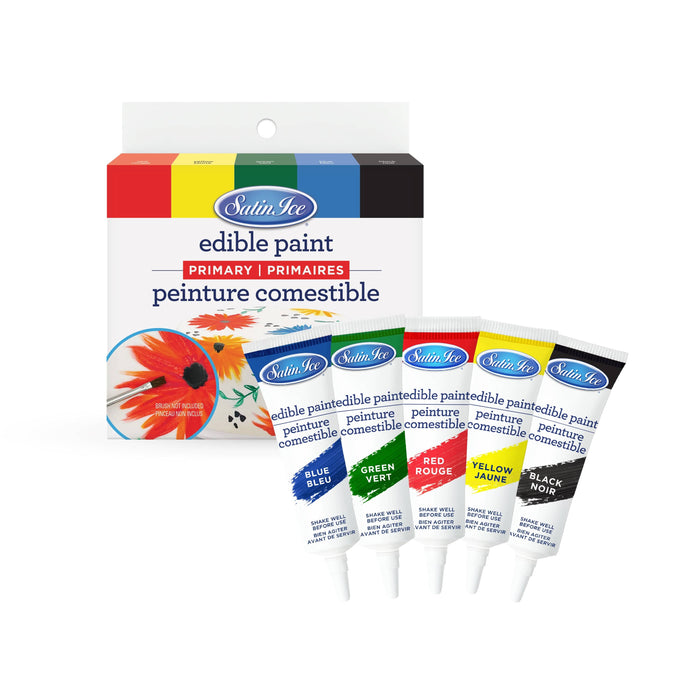 Satin Ice Edible Paints Edible paint- Primary- set of 5