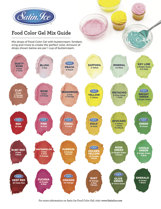 Satin Ice Gel Food Color Gel .61 oz — The Cookie Countess
