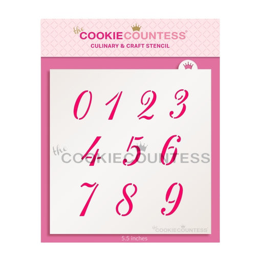 Script Number 5 Stencils: Letters, Numbers & Monograms — The Cookie Countess