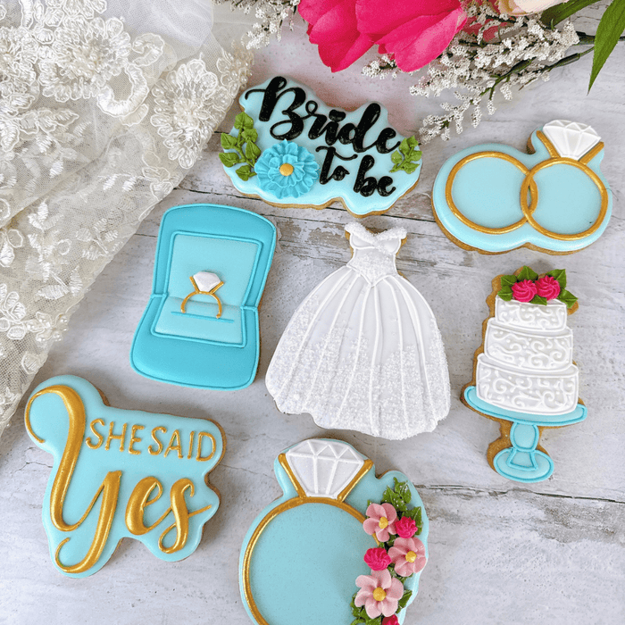 blue dress for baby girl Bridal Shower Cookies: Custom & Tasty Treats main image 1