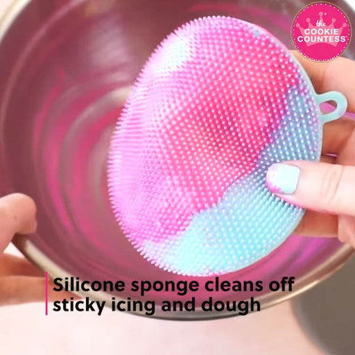 Silicone Mixing Bowl Sponge and Brush Cleaner - Set of 2 - The Cookie Countess
