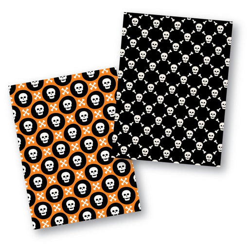 Skulls and Bones Cookie Backer - Food Safe, Double Sided 3.75" x 5" - The Cookie Countess