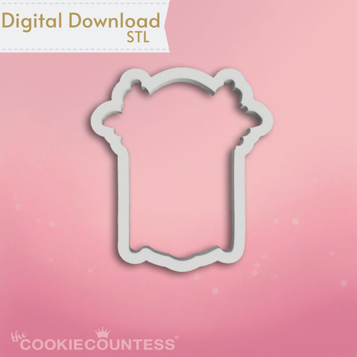 Sled with Flowers Cookie Cutter STL - The Cookie Countess