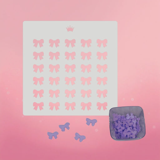 Small Bows Sprinkle Stencil - The Cookie Countess
