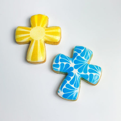 Holy Cross Cookie Cutter Set - 3 Sizes For Easter And Christmas Baking, White Plastic