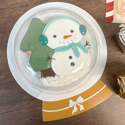 Snowglobe Backer with Round Capsules - Pack of 25 - The Cookie Countess