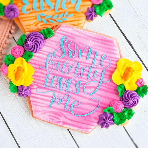 Some Bunny Loves Me Stencil - The Cookie Countess