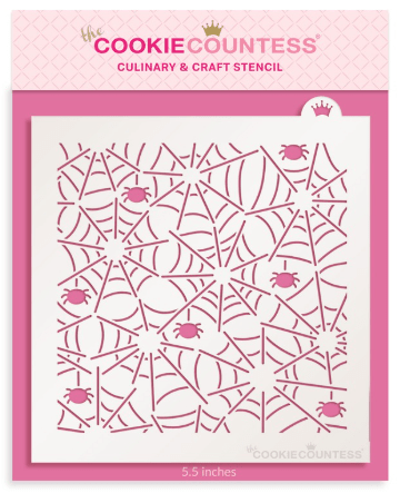 Spiders and Webs Stencil - The Cookie Countess