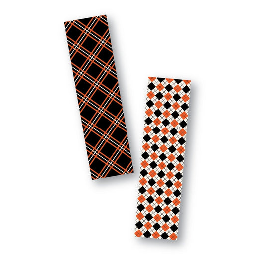 Spooky Crisscross and Argyle Cookie Backer - Food Safe, Double Sided 2" x 7.5" - The Cookie Countess