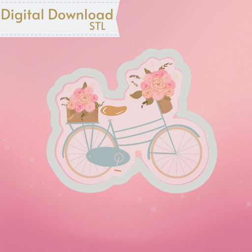 Spring Bike Cookie Cutter STL - The Cookie Countess