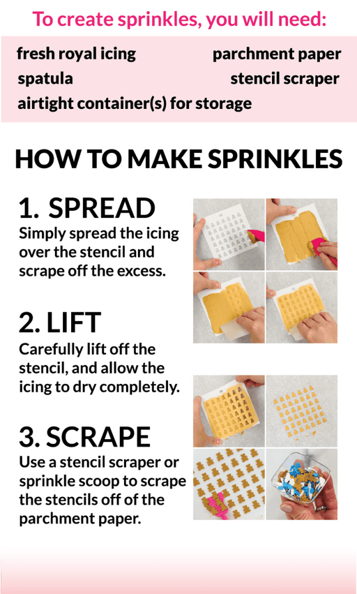 Sprinkle Stencil Tool Kit - The Cookie Countess