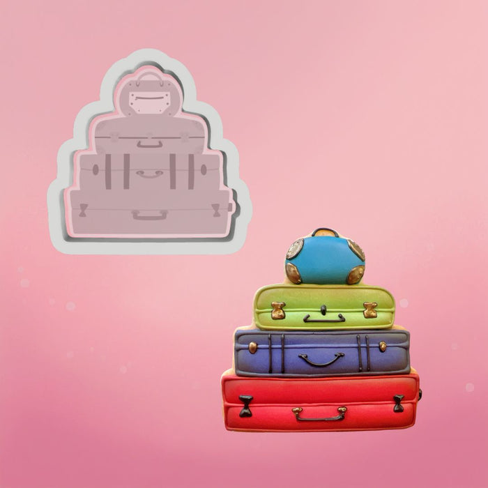 CC2C Travel Adventures Suitcase Triple Stack Cookie Cutter (CC2C201)-Coordinates With Cookie Classes To Cash Membership - Summer's Sweet Shoppe
