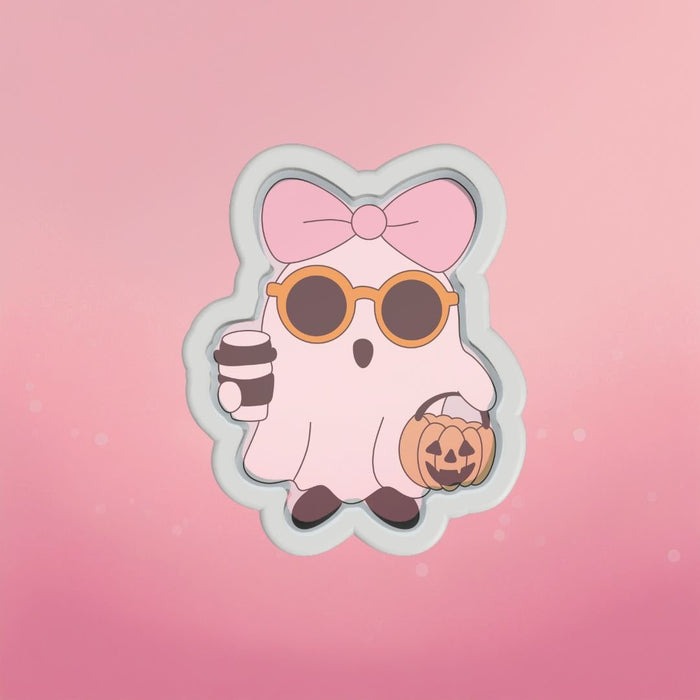 Sunglasses Ghost Cookie Cutter — The Cookie Countess