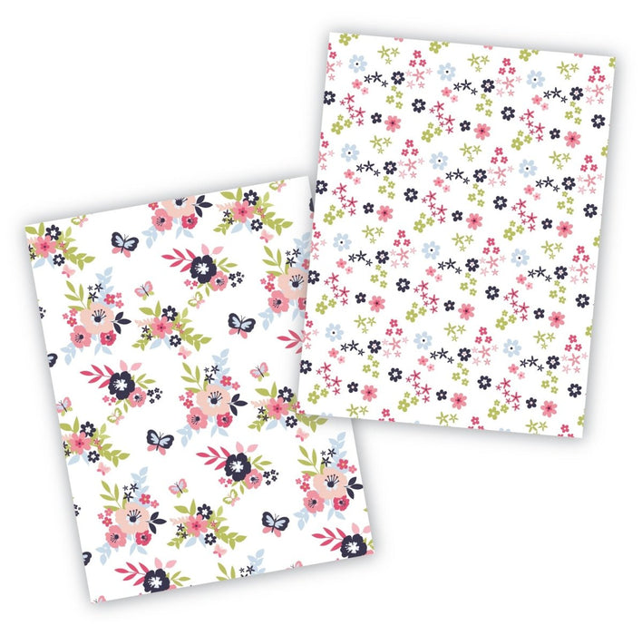 Sunny Florals Cookie Backer - Food Safe, Double Sided 3.75