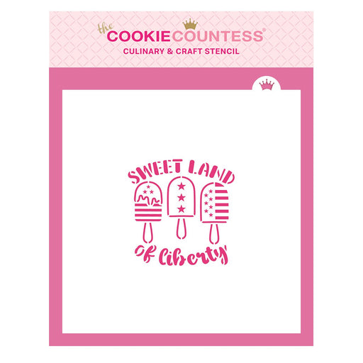 Sweet Land of Liberty Stencil - The Cookie Countess