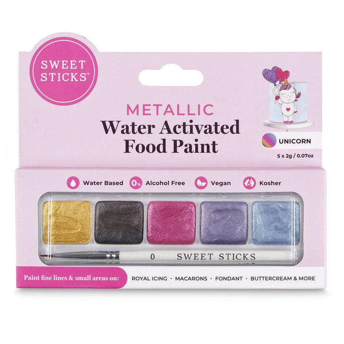Sweet Sticks Edible Paints Water Activated Food Paint - Unicorn