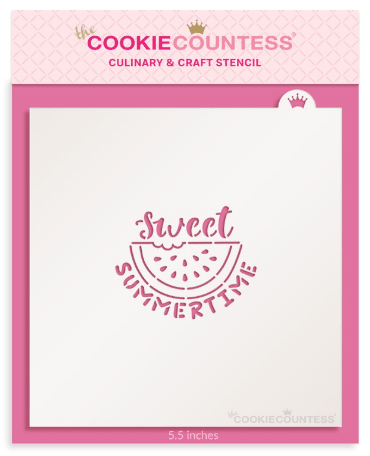 Sweet Summertime Stencil - The Cookie Countess