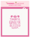 Thankful, Grateful, Blessed Stencil - The Cookie Countess