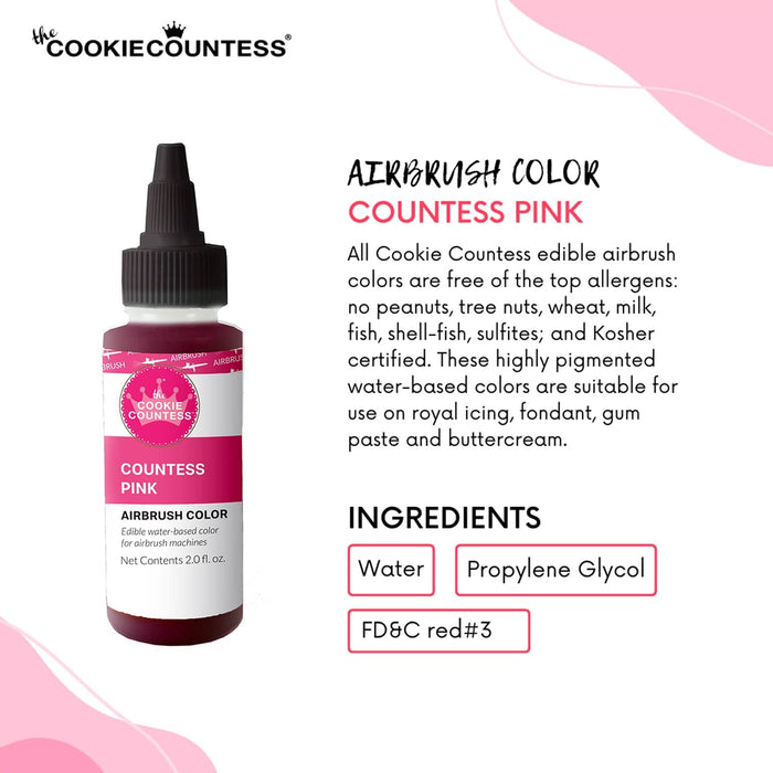 The Cookie Countess Airbrush Color Cookie Countess - Countess Pink edible airbrush color 2oz