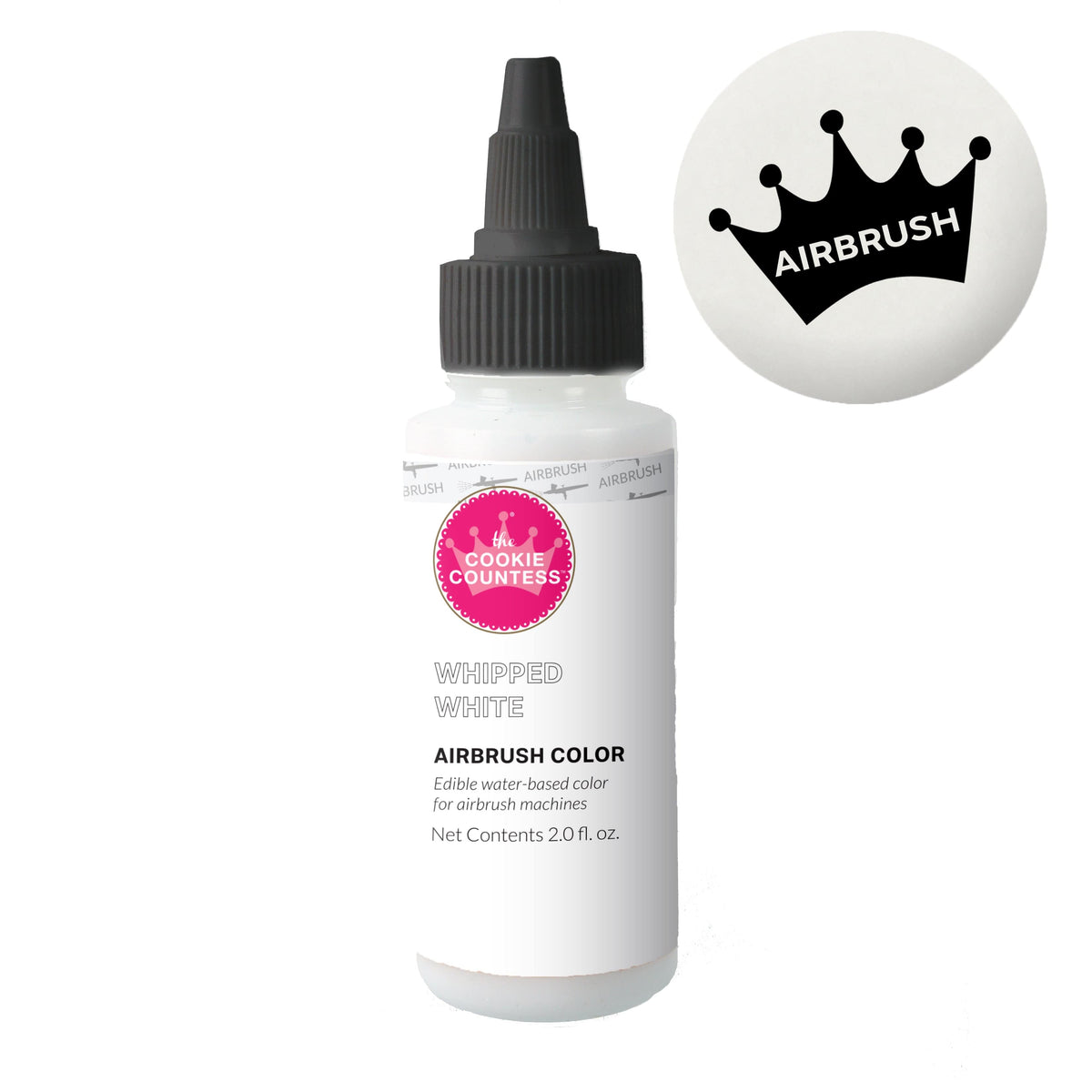 Cookie Countess - Whipped White edible airbrush color 2oz — The Cookie  Countess