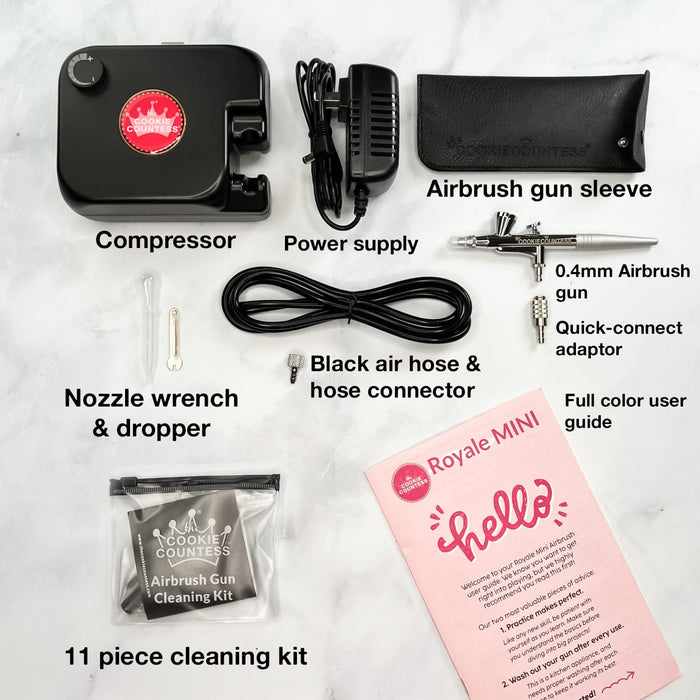 PORTABLE AIRBRUSH KIT Kit with Airbrush Guns Black