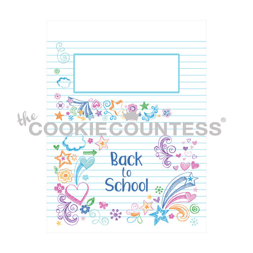 The Cookie Countess Bag Topper Bag Topper 3" Back to School