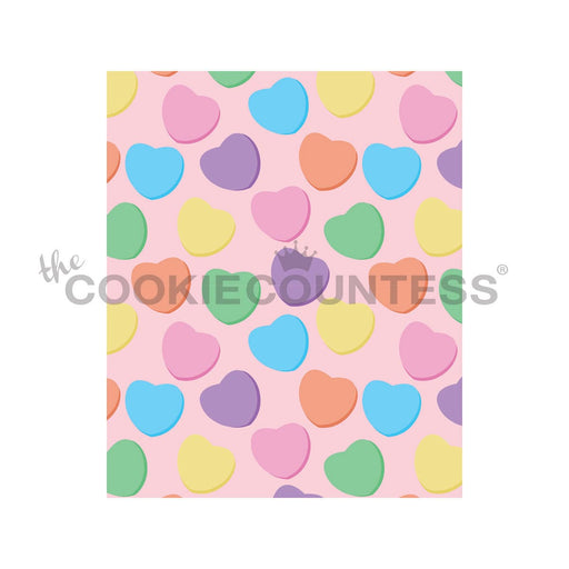 The Cookie Countess Bag Topper Bag Topper 3" - Conversation Hearts Mini