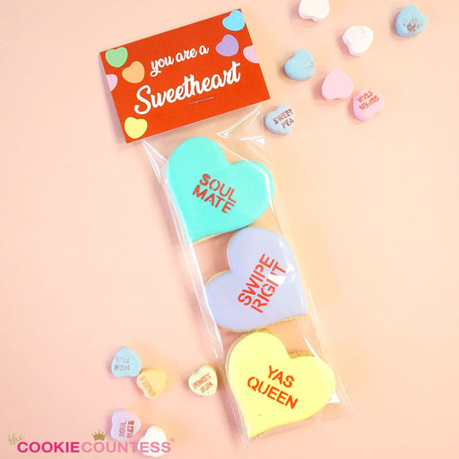 The Cookie Countess Bag Topper Bag Topper 3" - You're A Sweetheart Mini