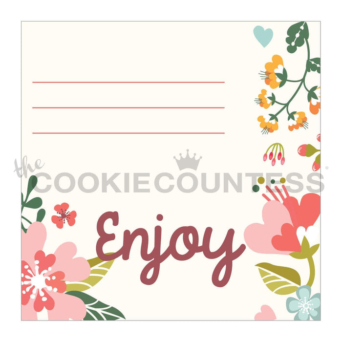 The Cookie Countess Bag Topper Bag Topper 4" - Everyday Florals Enjoy