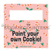 The Cookie Countess Bag Topper Bag Topper 4" with PYO Instructions - Candy Canes