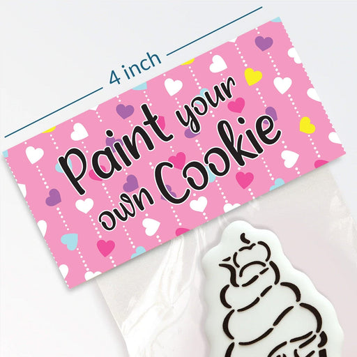 The Cookie Countess Bag Topper Bag Topper 4" with PYO Instructions - Heart Flutter