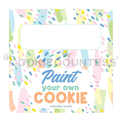 The Cookie Countess Bag Topper Bag Topper 4" with PYO Instructions - Pastel Dreams
