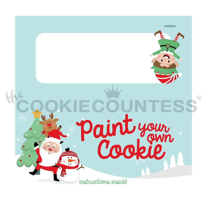 The Cookie Countess Bag Topper Bag Topper 4" with PYO Instructions - Santa and Friends
