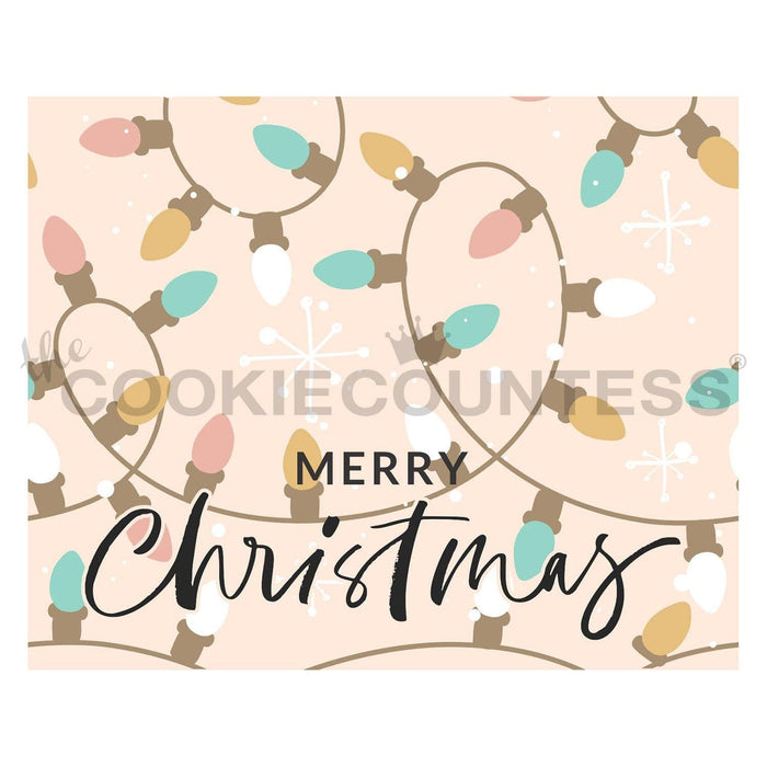 The Cookie Countess Bag Topper Bag Topper 5" - Modern Christmas Lights