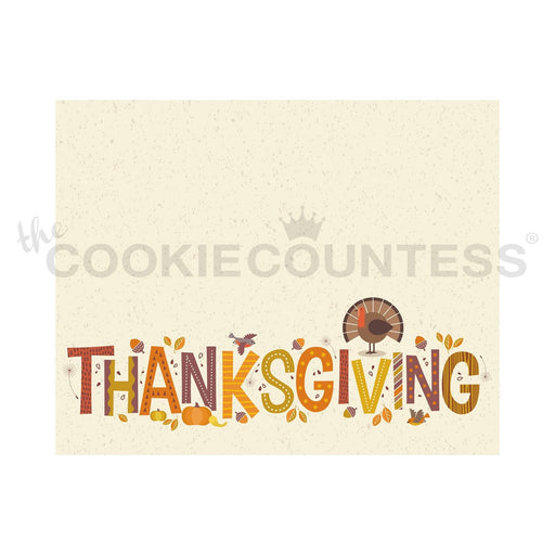 The Cookie Countess Bag Topper Bag Topper 5" - Thanksgiving Festive
