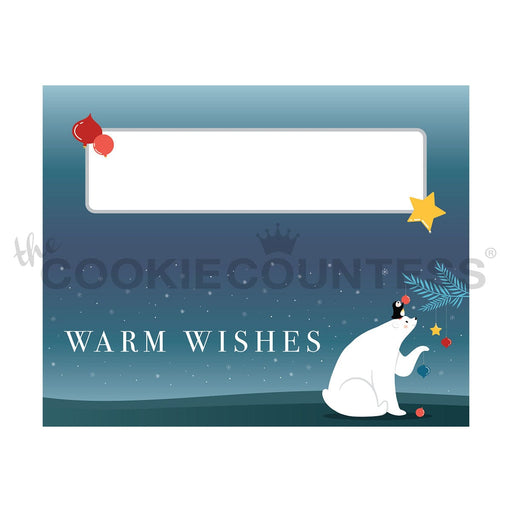 The Cookie Countess Bag Topper Bag Topper 5" - Warm Wishes Bear & Penguin