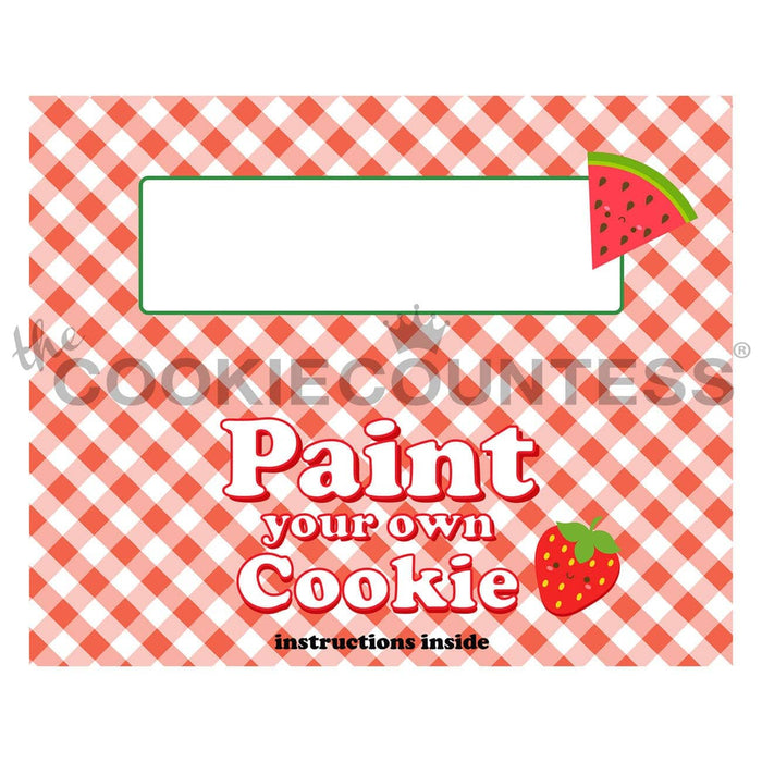 The Cookie Countess Bag Topper Bag Topper 5" with PYO Instructions - Picnic