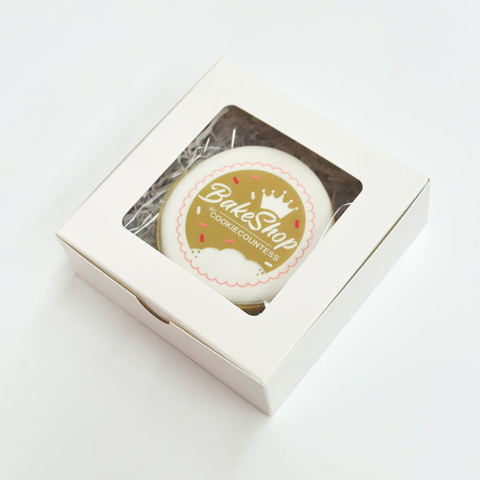 The Cookie Countess BakeShop Custom Cookie 1 Dozen / Each cookie packed in a single presentation box Custom Cookie - Round