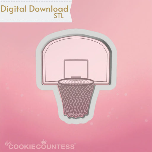 The Cookie Countess Cookie Cutter Basketball Hoop Cookie Cutter STL