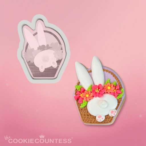 The Cookie Countess Cookie Cutter Bunny Basket Cookie Cutter