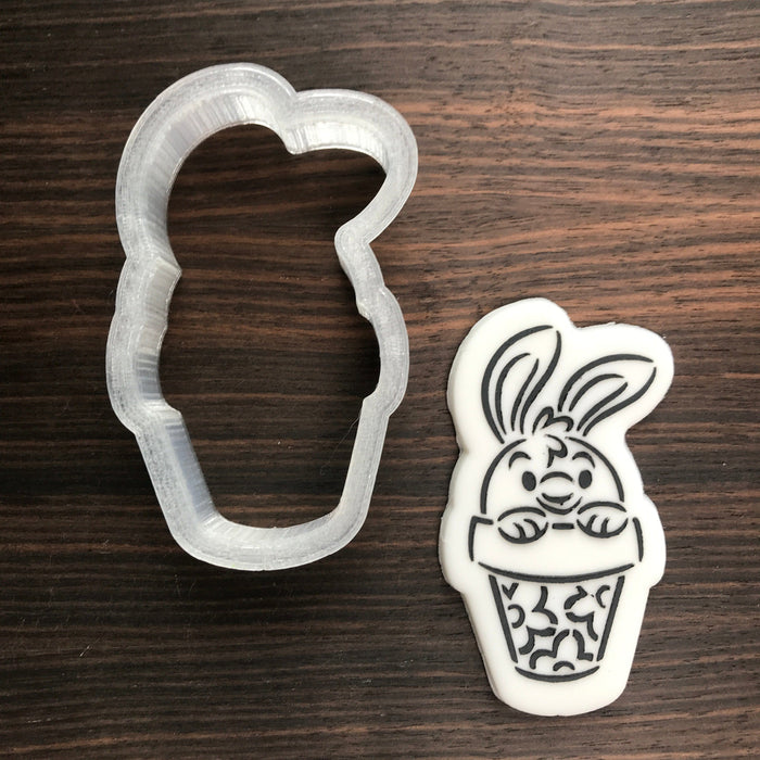 The Cookie Countess Cookie Cutter Bunny in a Pot - Cookie Cutter