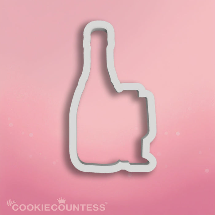 The Cookie Countess Cookie Cutter Champagne Bottle with Glasses