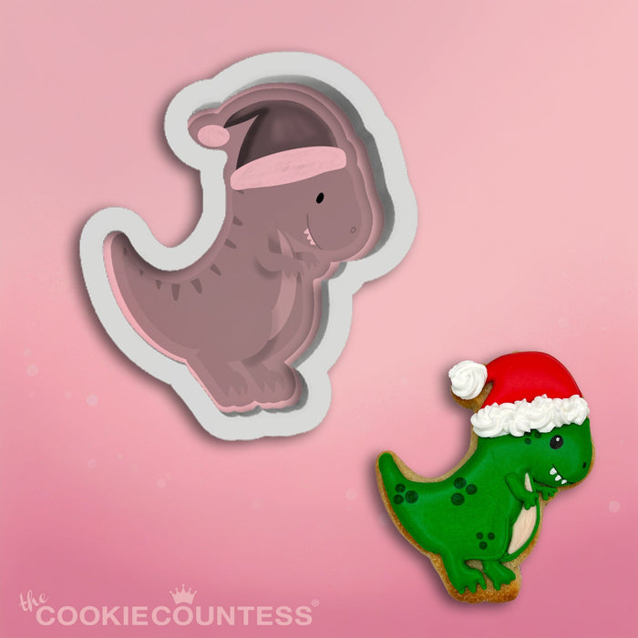 The Cookie Countess Cookie Cutter Christmas Dinosaur