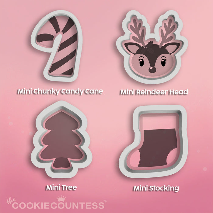 The Cookie Countess Cookie Cutter Christmas Set of 4 MINI Cookie Cutters