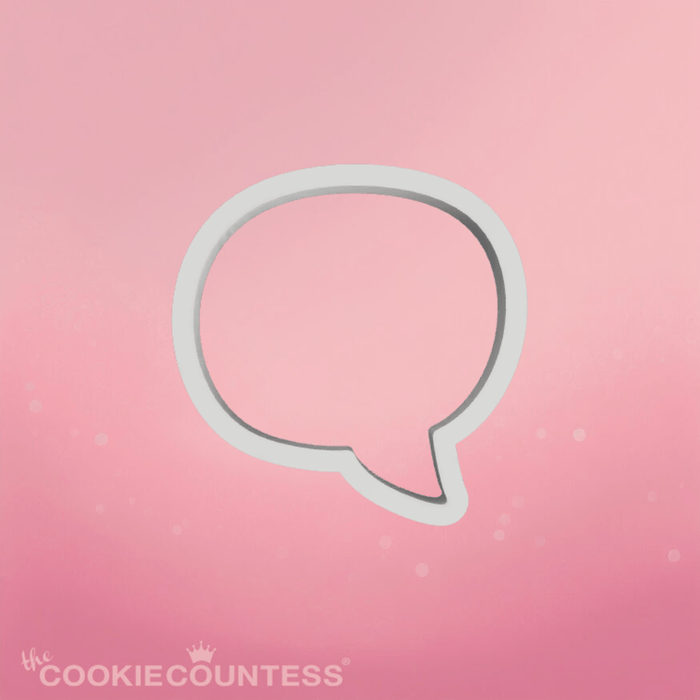 The Cookie Countess Cookie Cutter Conversation Bubble Cookie Cutter