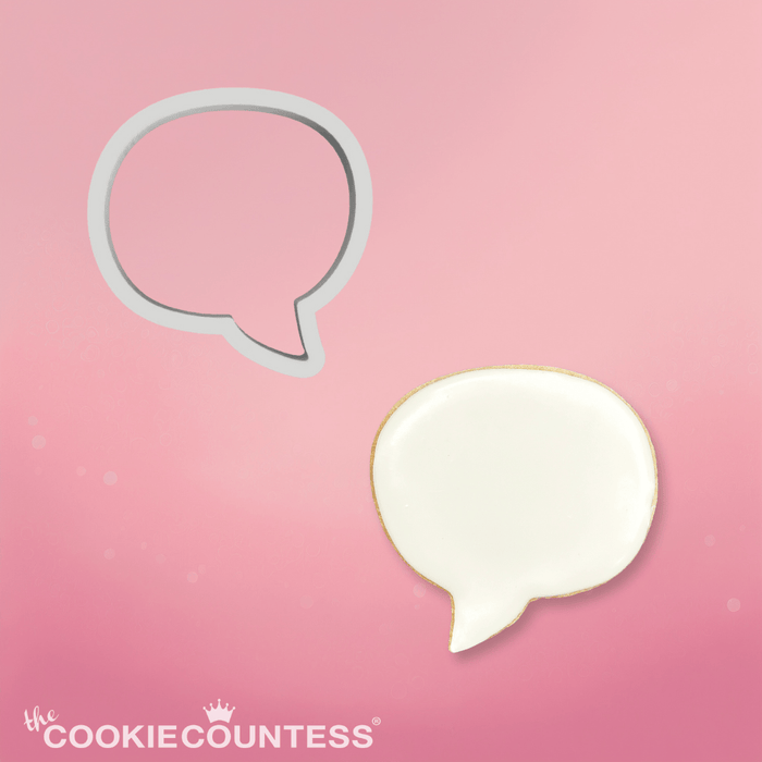 The Cookie Countess Cookie Cutter Conversation Bubble Cookie Cutter