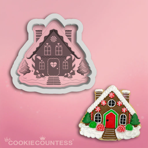The Cookie Countess Cookie Cutter Gingerbread House with Trees