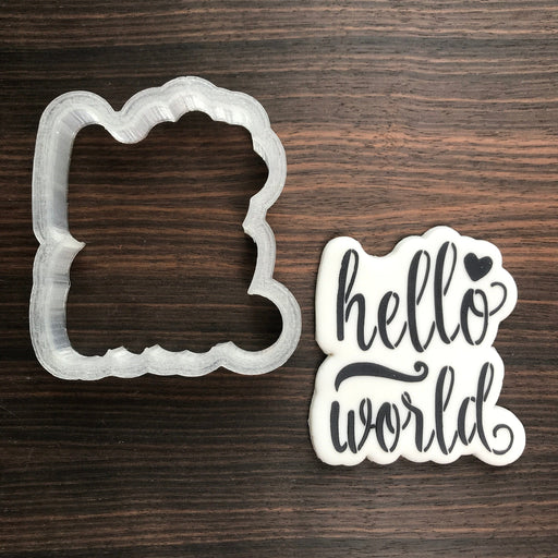 The Cookie Countess Cookie Cutter Hello world  - Cookie Cutter