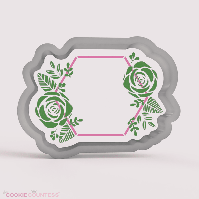 The Cookie Countess Cookie Cutter Hexagon and Flowers (Cutter only)